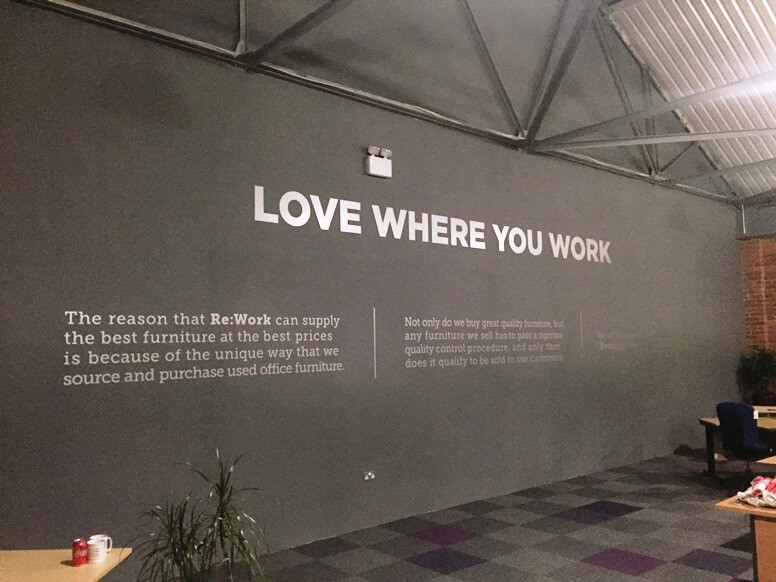 Love here you work Signage